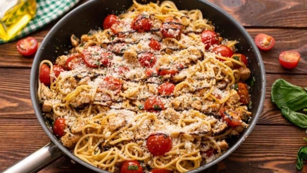 Bruschetta Chicken Pasta.