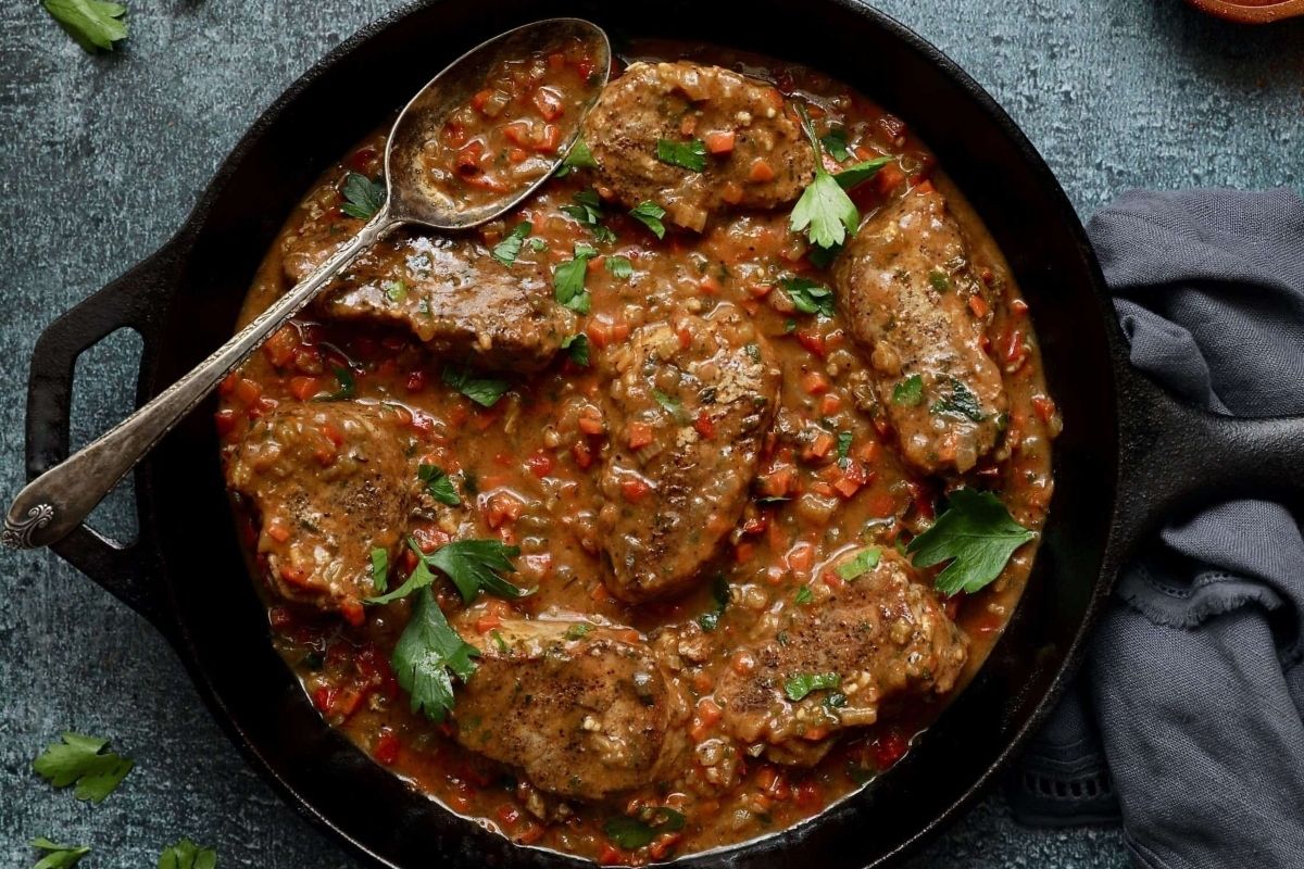 Cajun Smothered Pork Medallions