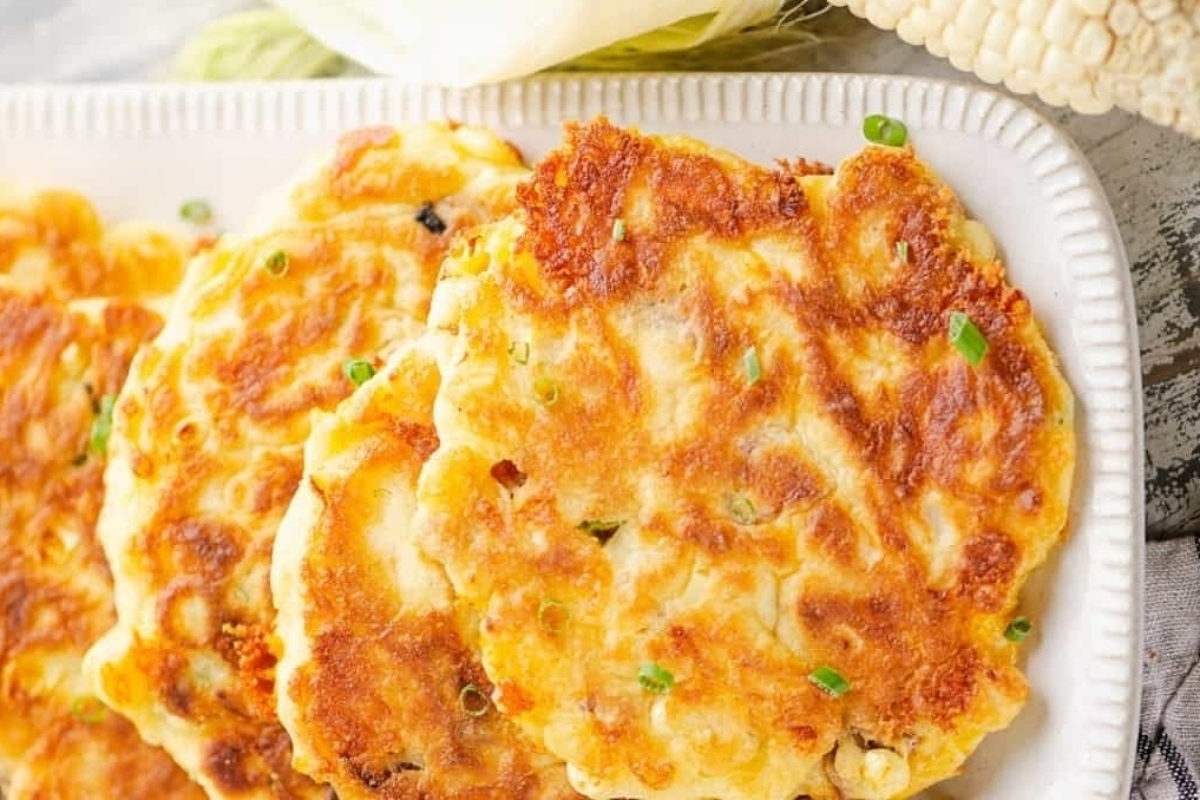 Cheesy Corn Fritters.