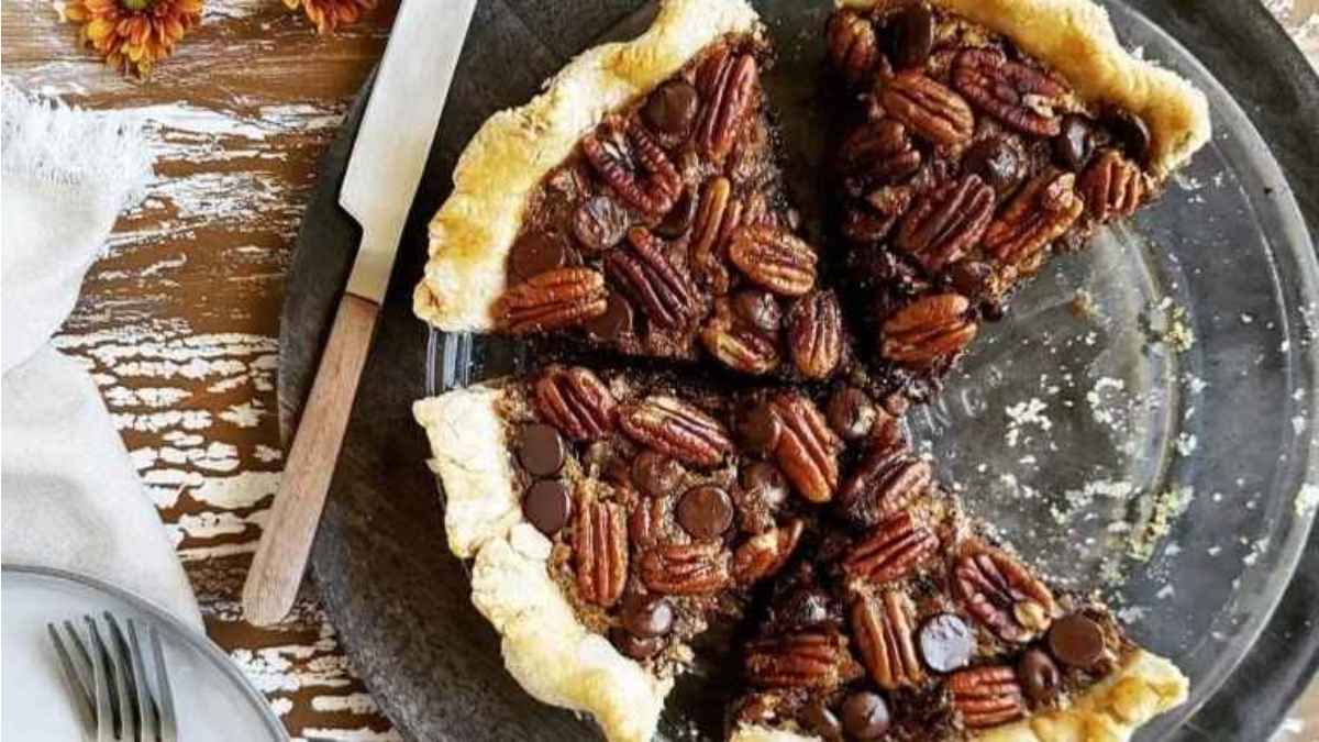 Chocolate Chip Pecan Pie. 