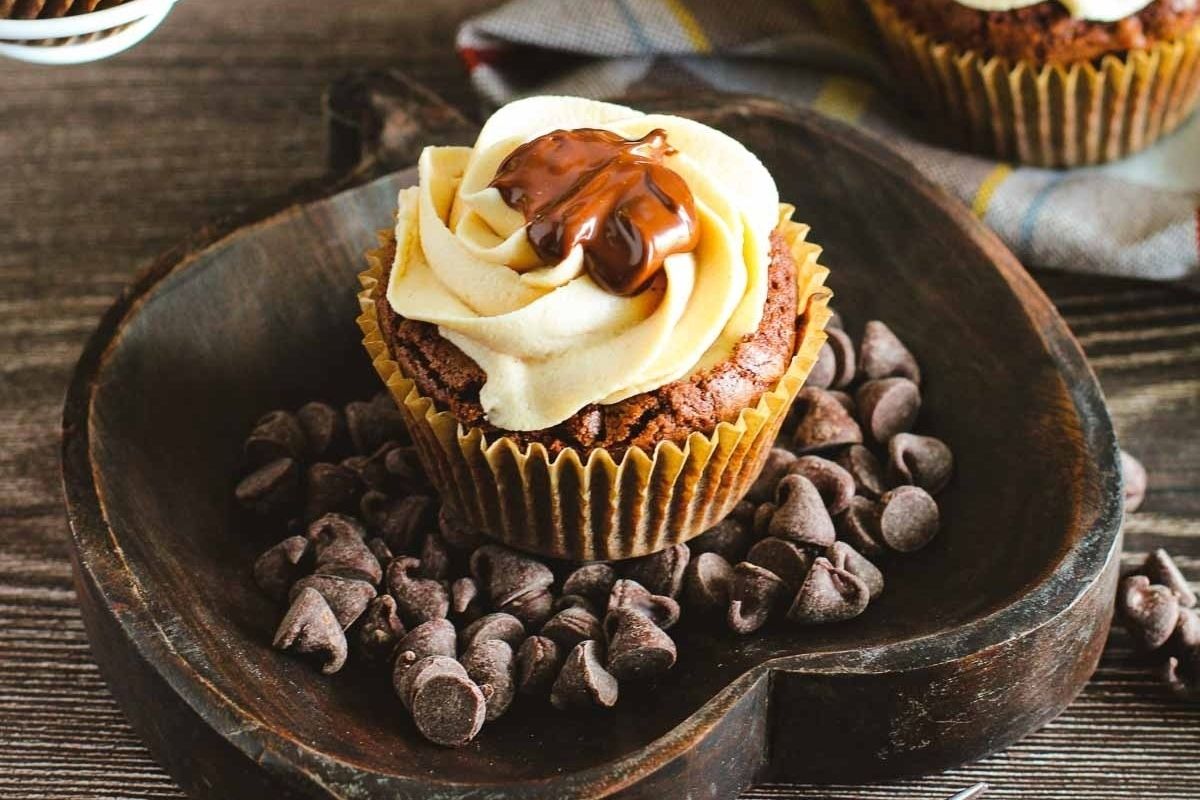 Chocolate Peanut Butter Buckeye Cupcakes From Scratch