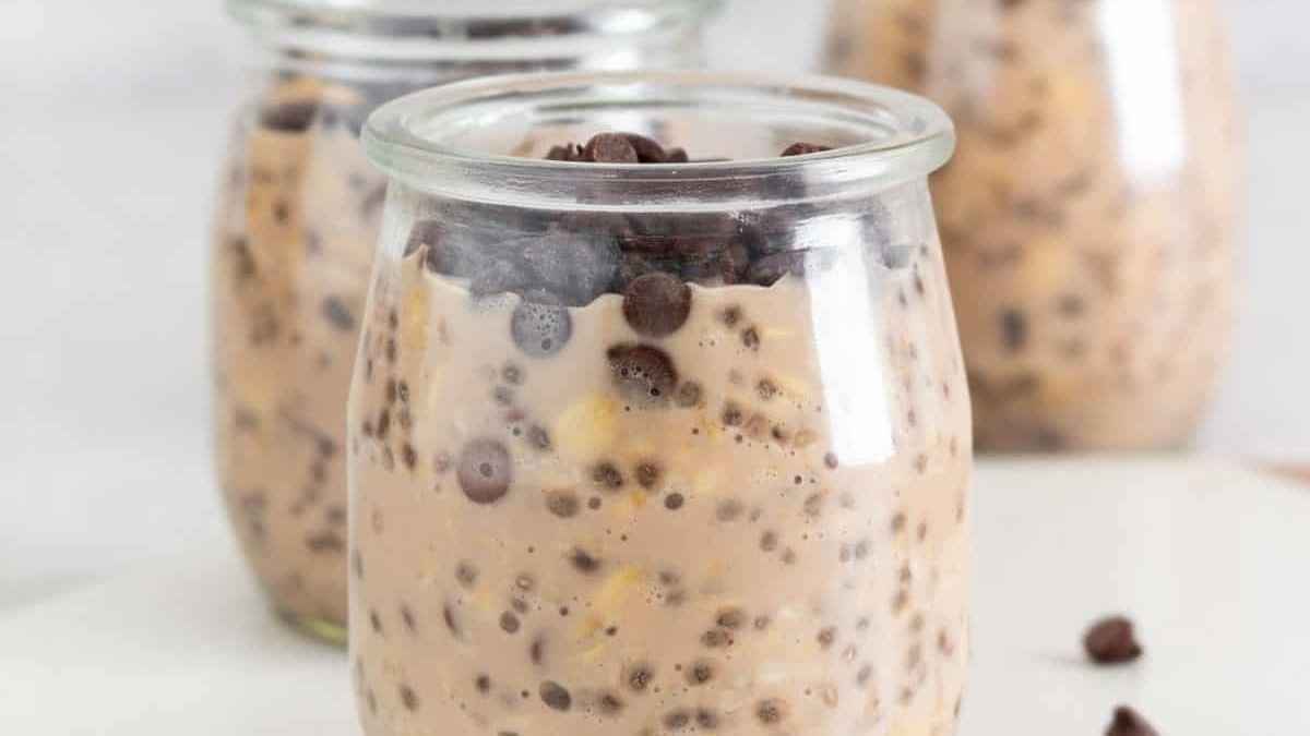 Chocolate Protein Overnight Oats.