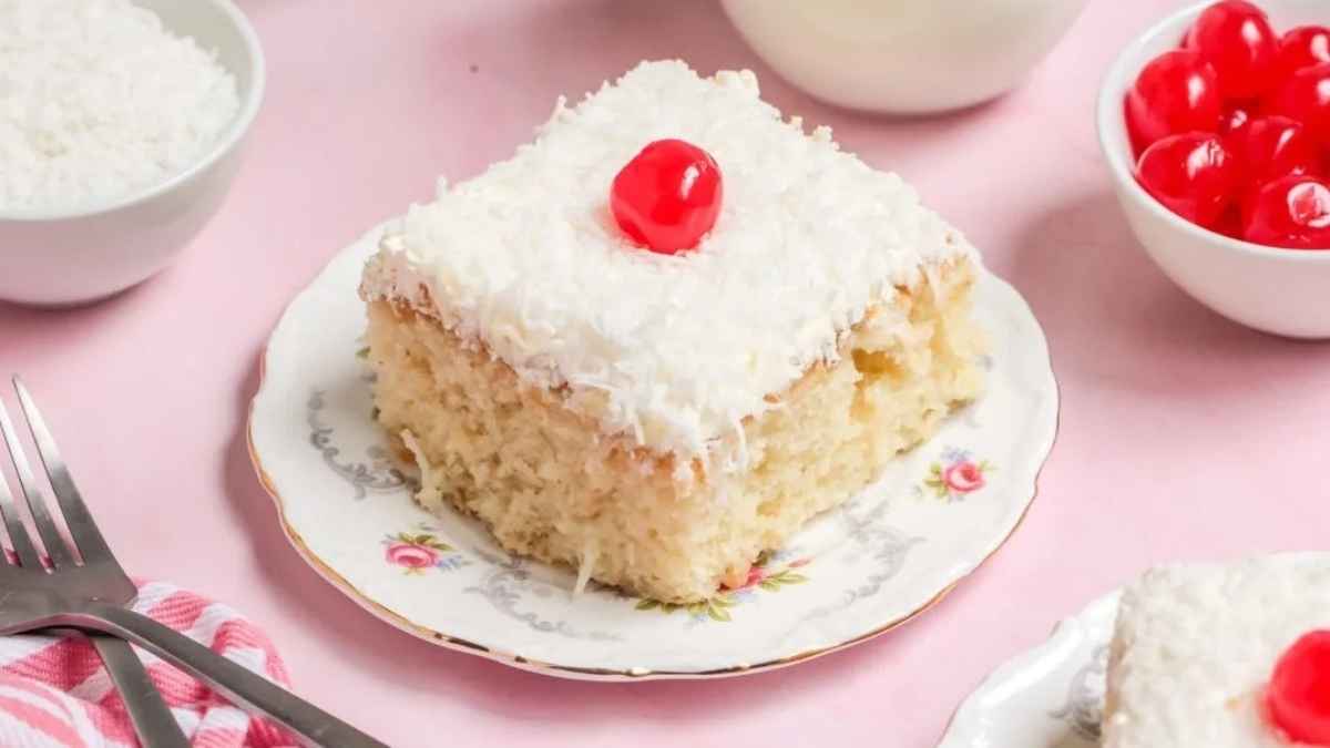 Coconut Poke Cake Recipe.