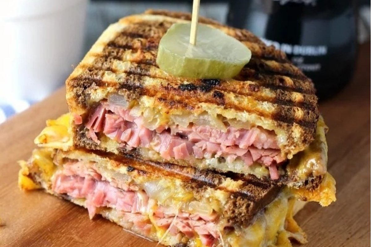 Corned Beef Panini With Caramelized Guinness Onions