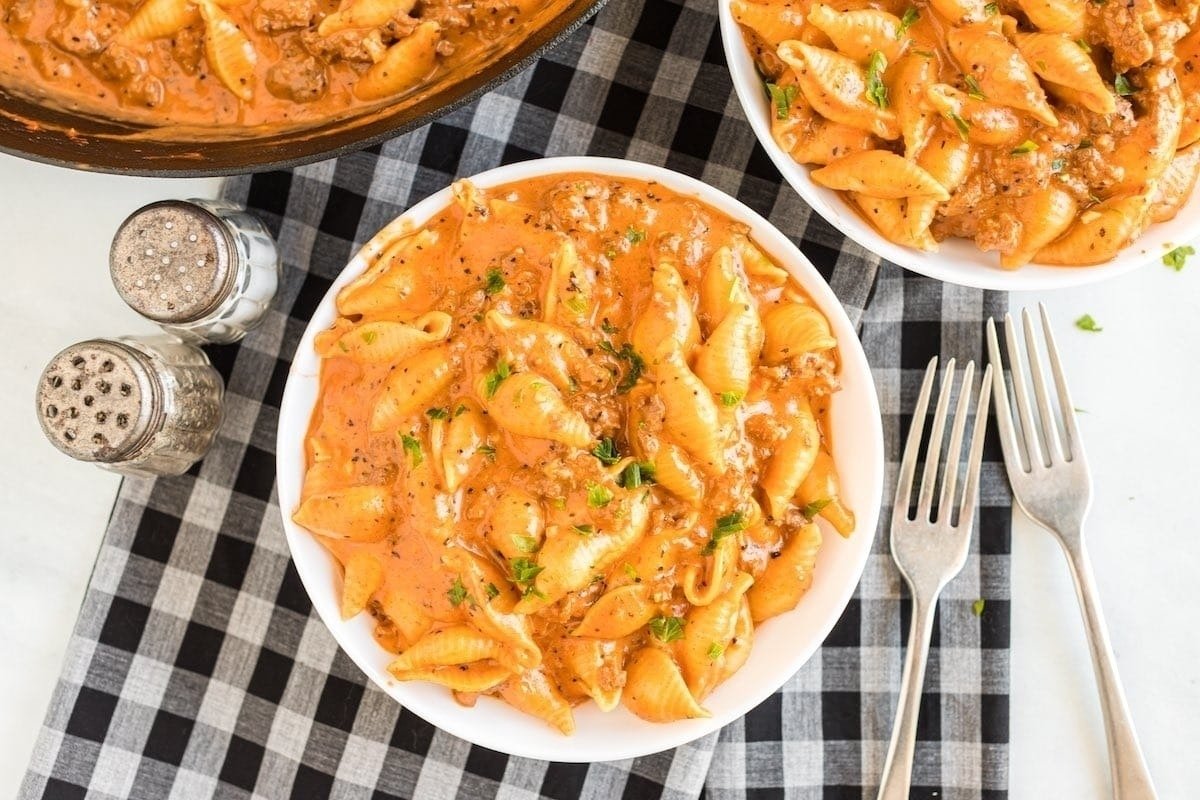 Creamy Beef And Shells