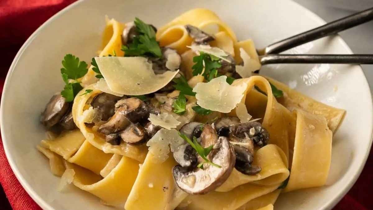 Creamy Mushroom Pappardelle.