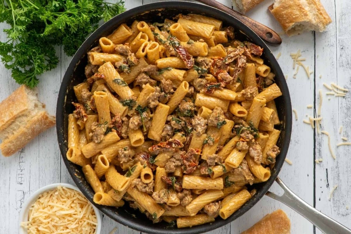 Creamy Tuscan Sausage Pasta 1