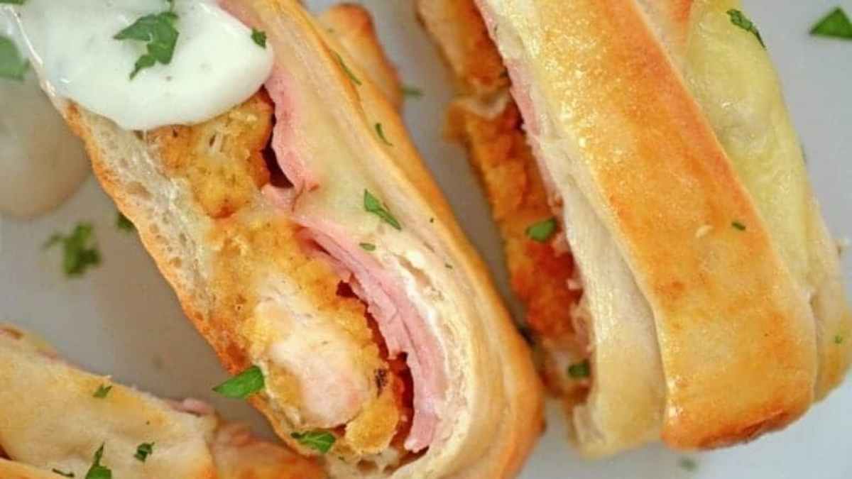 Crispy Chicken Cordon Bleu.