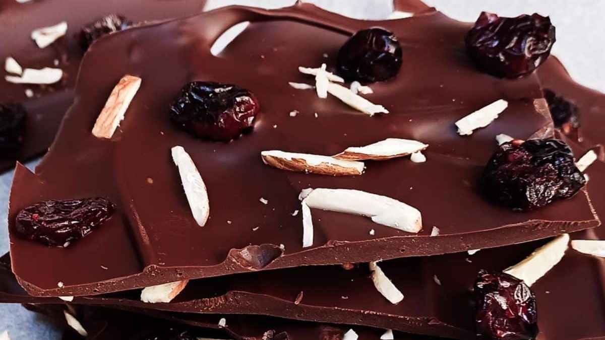 Dark Chocolate Almond Bark. 