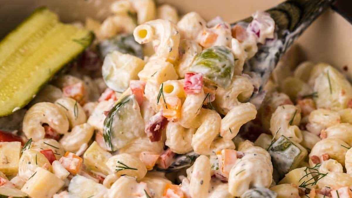 Dill Pickle Pasta Salad.
