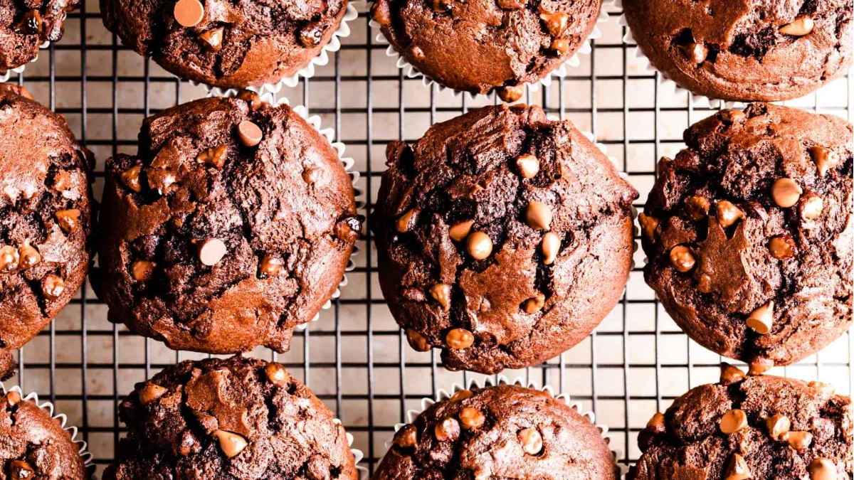 Double Chocolate Muffins.