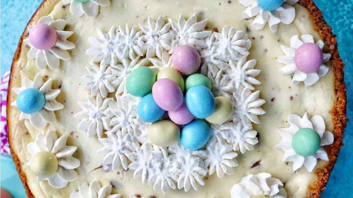 Easter Egg Cheesecake.