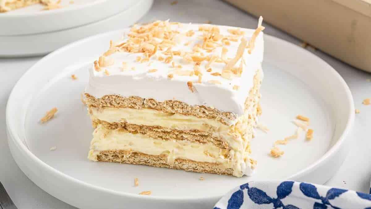 Easy Coconut Icebox Cake.