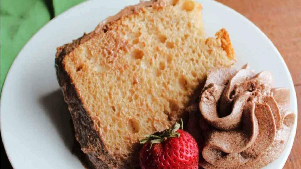 Easy Coffee Angel Food Cake. 