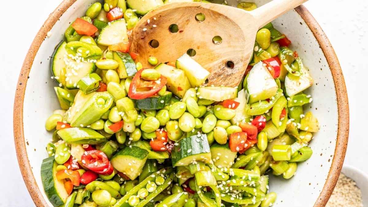 Edamame Cucumber Salad.