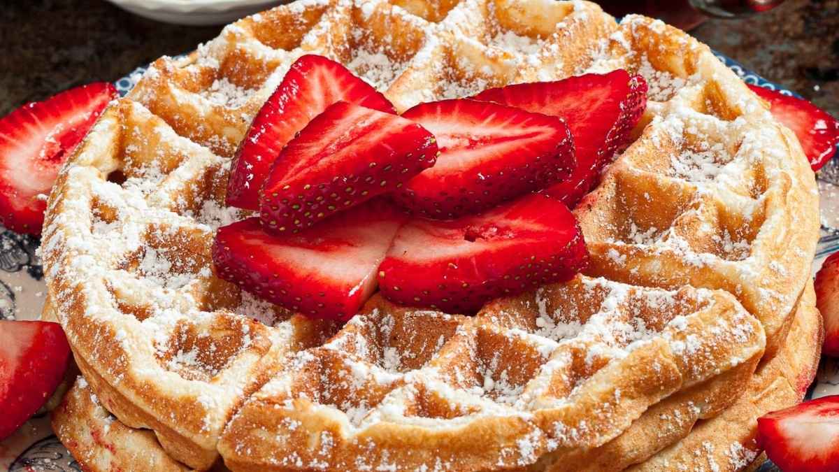 Fluffy Belgian Waffles Recipe.