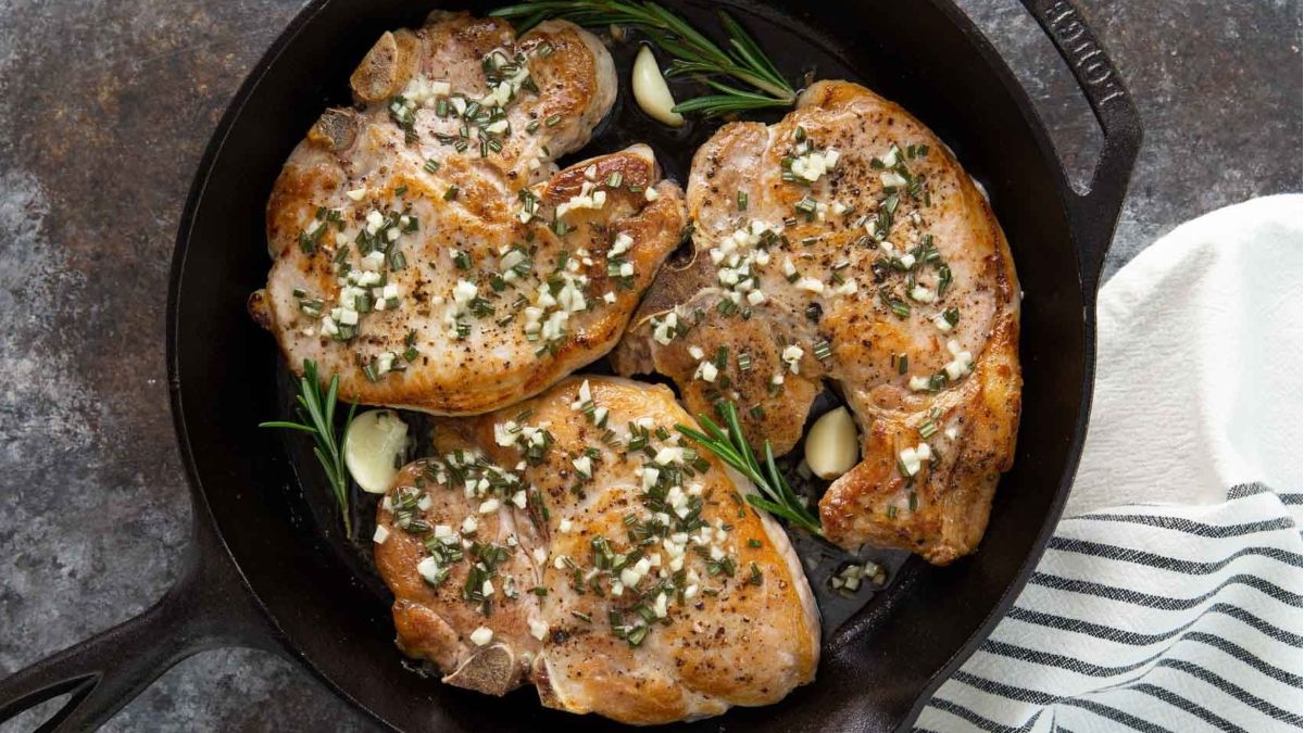 Garlic Rosemary Pork Chops.