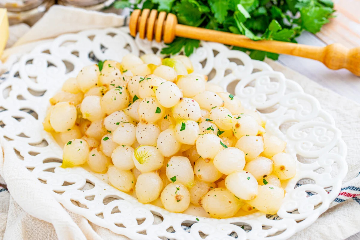 Grandma's Honey Glazed Onions.