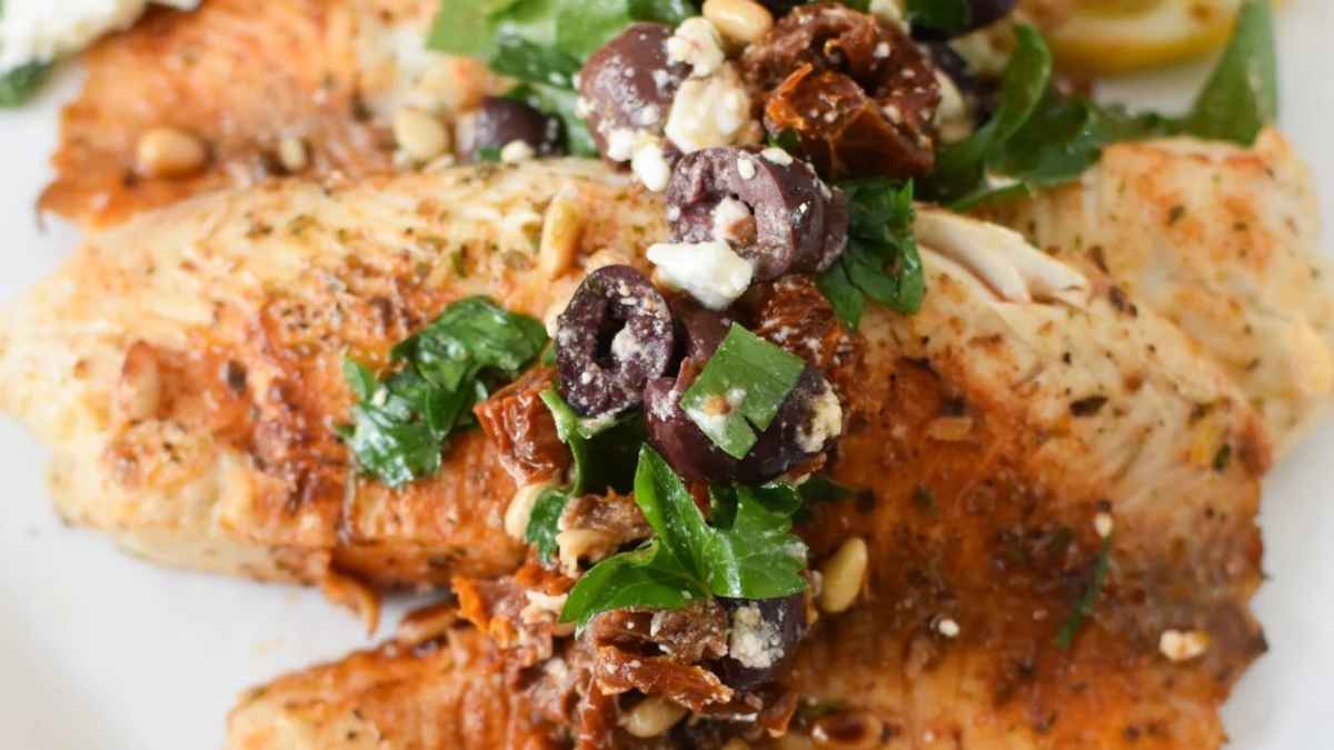 Greek Baked Tilapia.