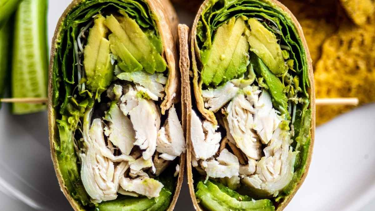 Green Goddess Chicken Wrap.