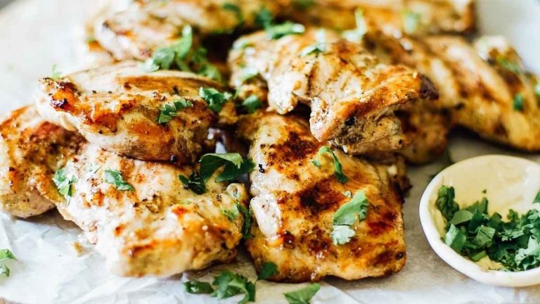 Grilled Boneless Chicken Thighs (With Easy Marinade).