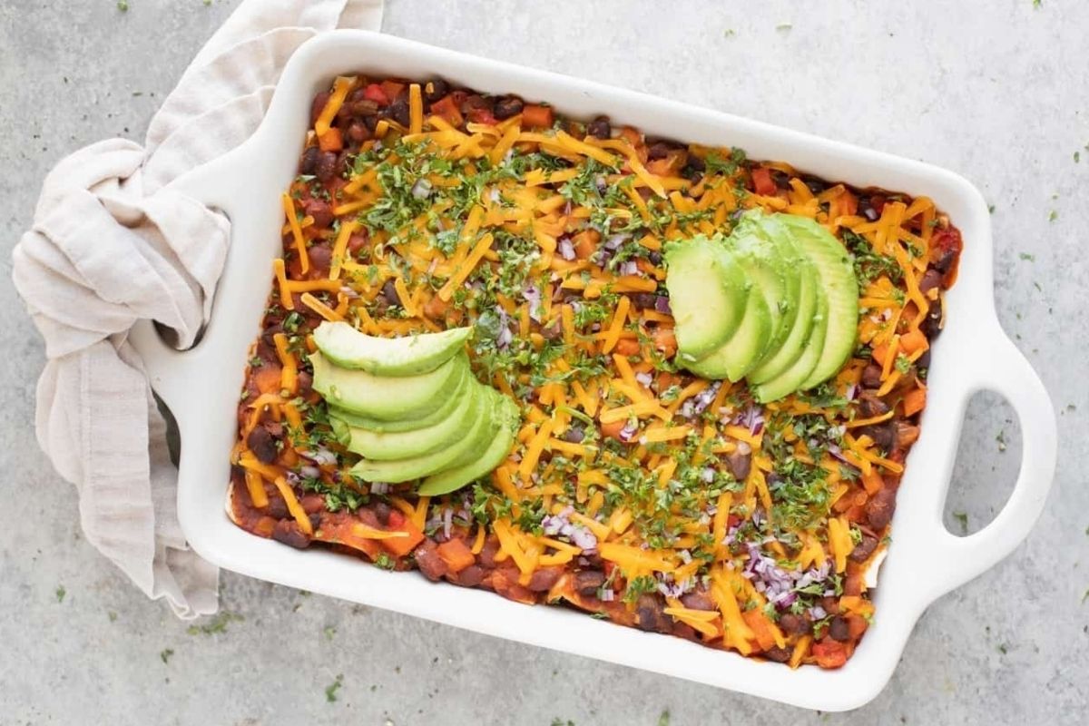 Healthy Vegan Enchilada Casserole 1