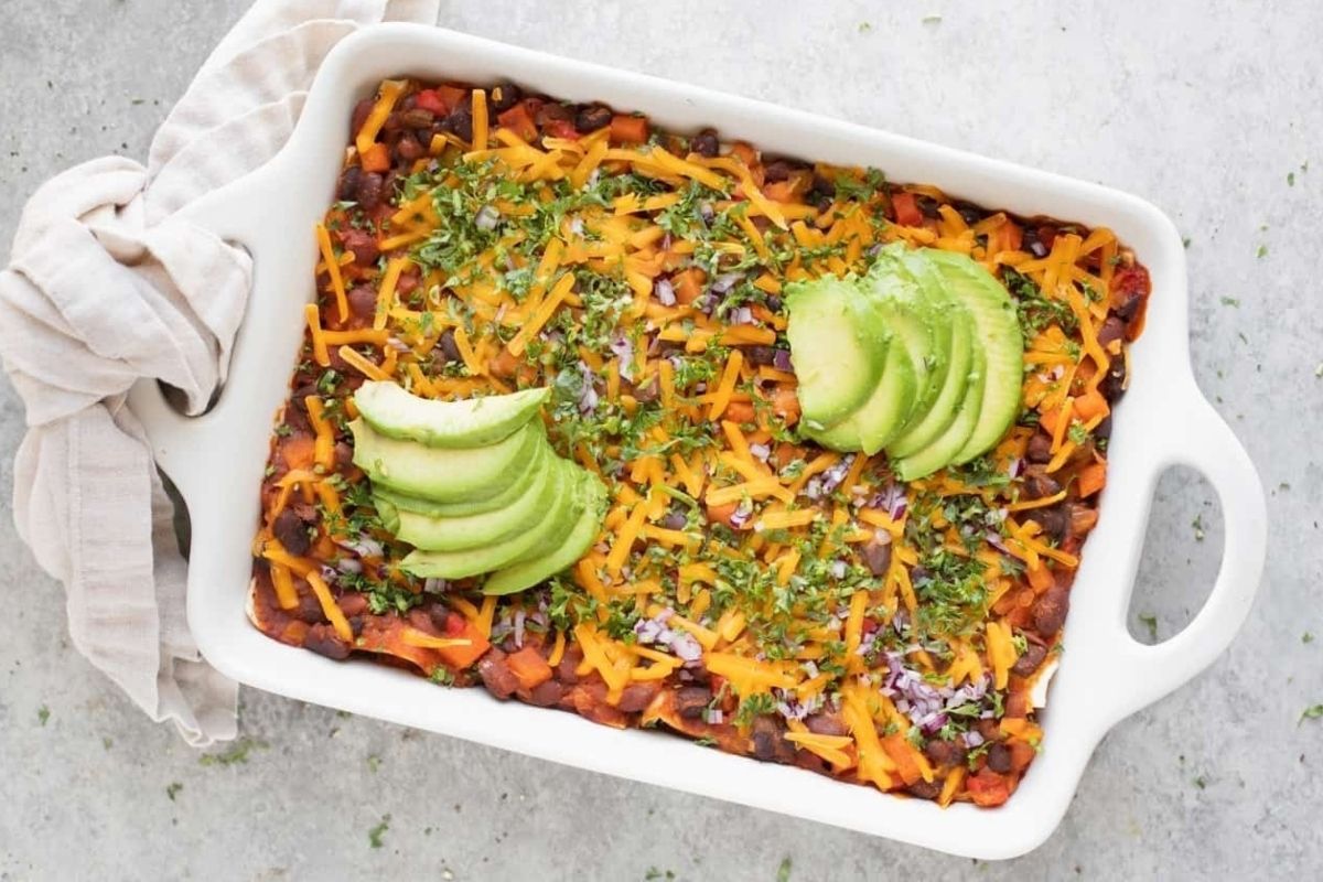 Healthy Vegan Enchilada Casserole