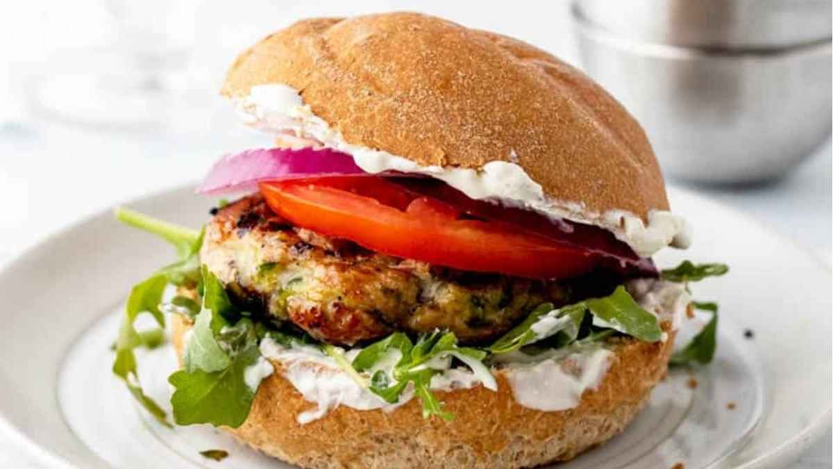 Healthy Zucchini Turkey Burgers.