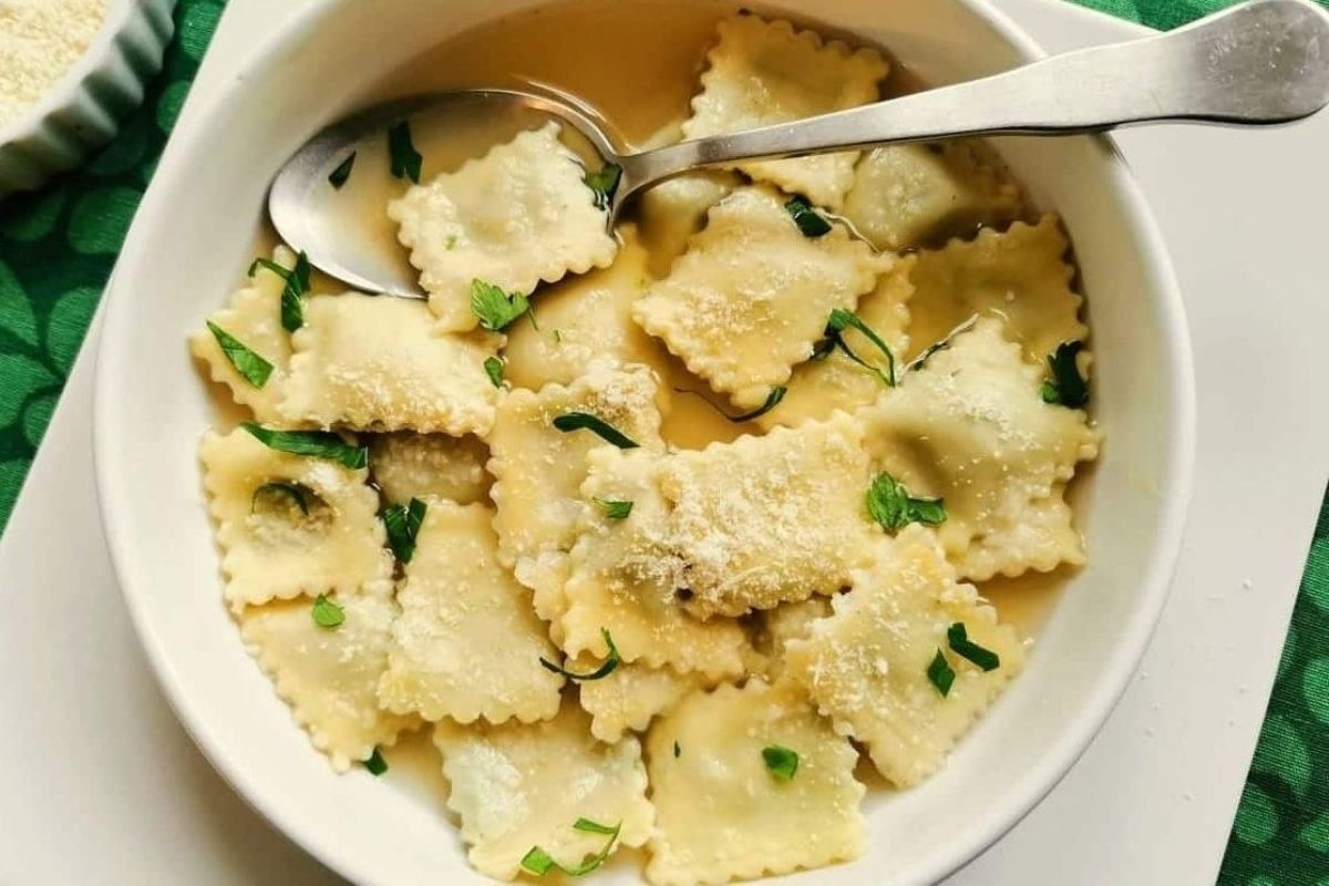 Homemade Meat Ravioli Agnolotti