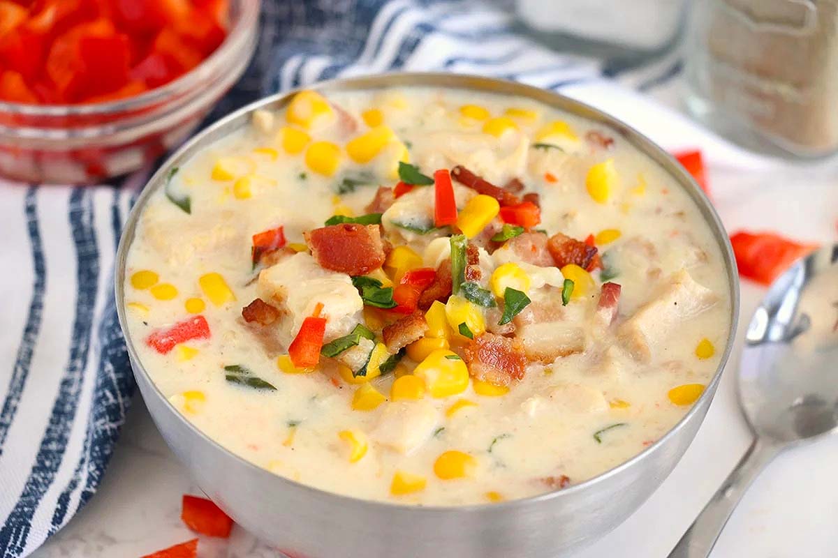 Instant Pot Chicken Corn Chowder.