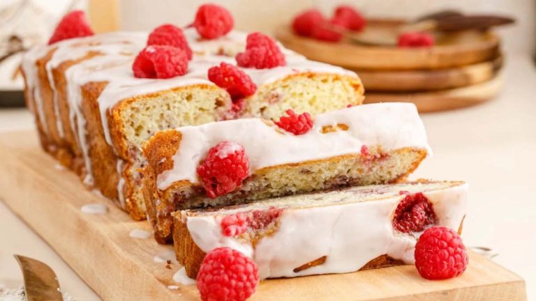 Lemon Raspberry Loaf Cake.