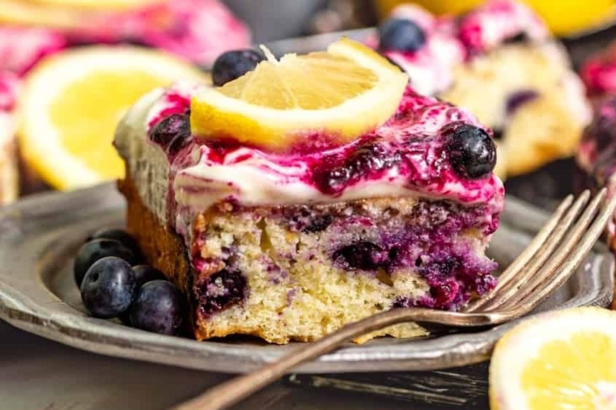 Lemon Blueberry Sheet Cake