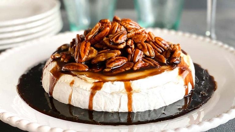Kahlua Pecan Brown Sugar Baked Brie.