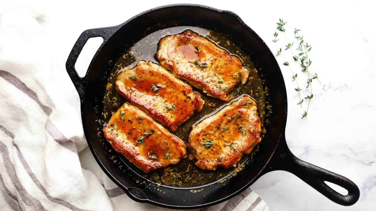 Maple Glazed Pork Chops.