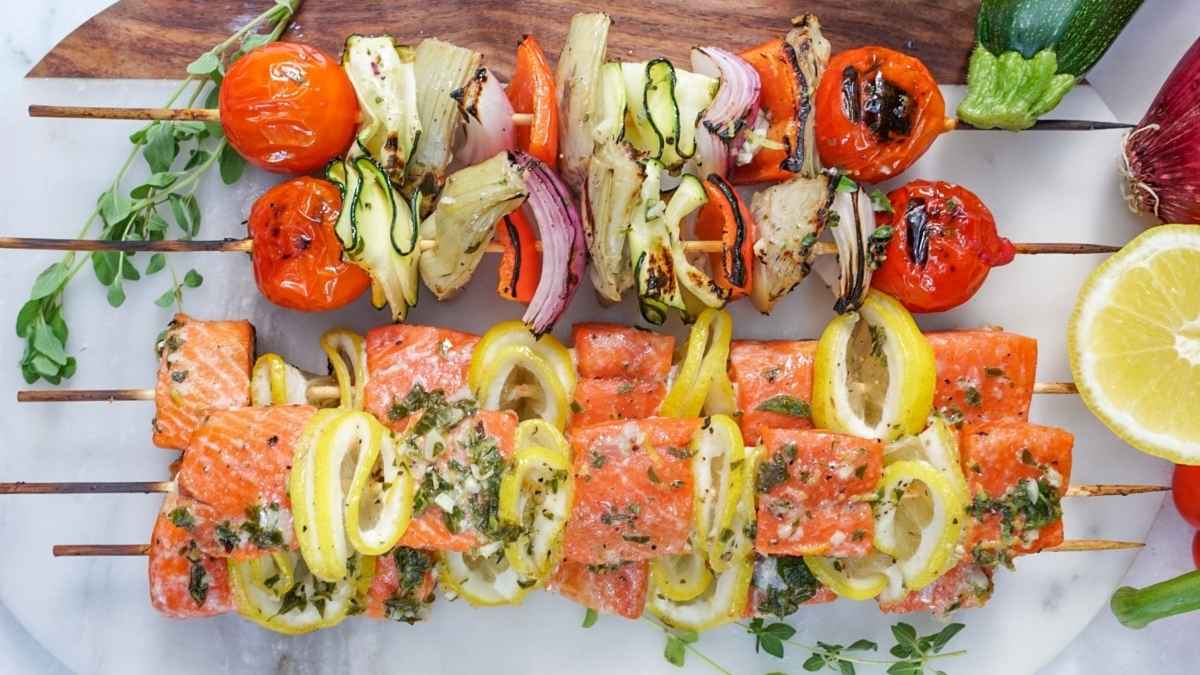 Mediterranean Grilled Salmon.