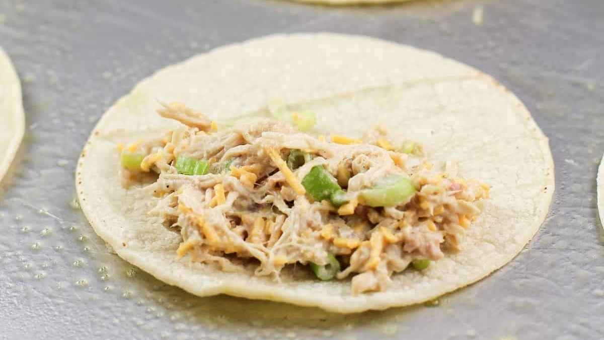 Mini Air Fryer Chicken Quesadilla.