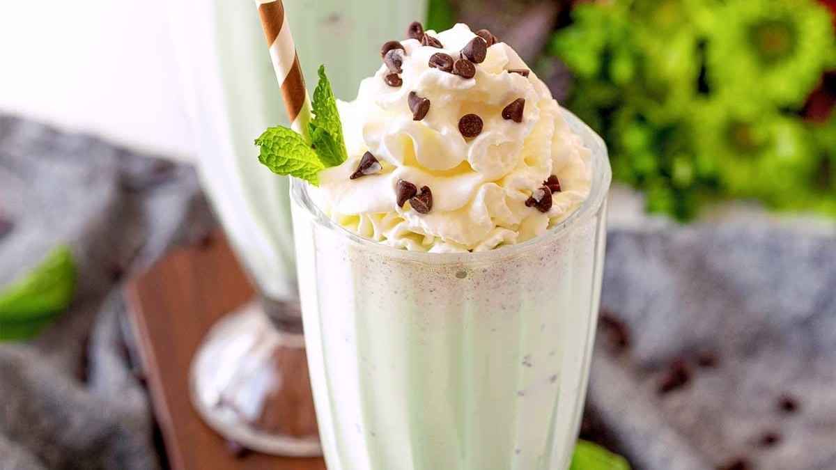 Mint Chocolate Chip Milkshake.