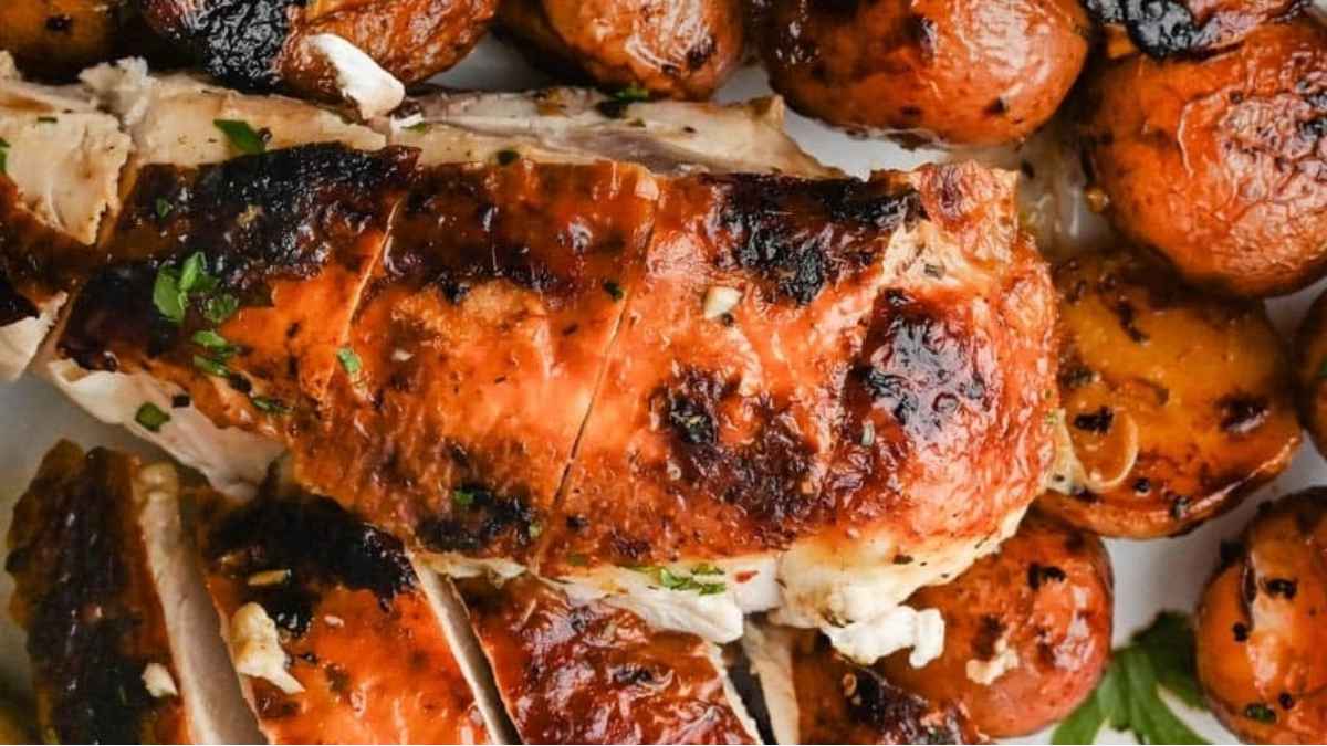 Mojo Butterflied Roast Chicken.