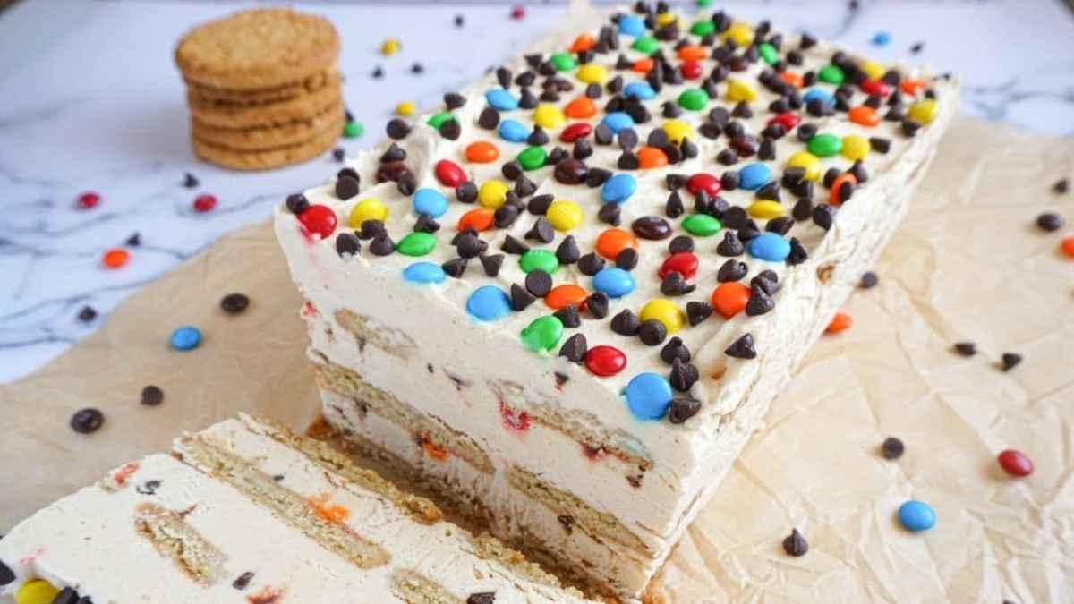 Monster Cookie Icebox Cake.
