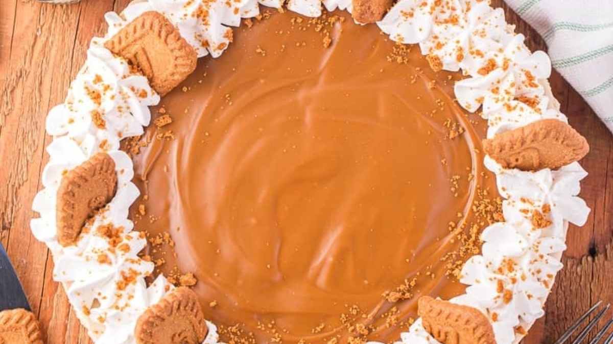 No Bake Biscoff Cheesecake. 
