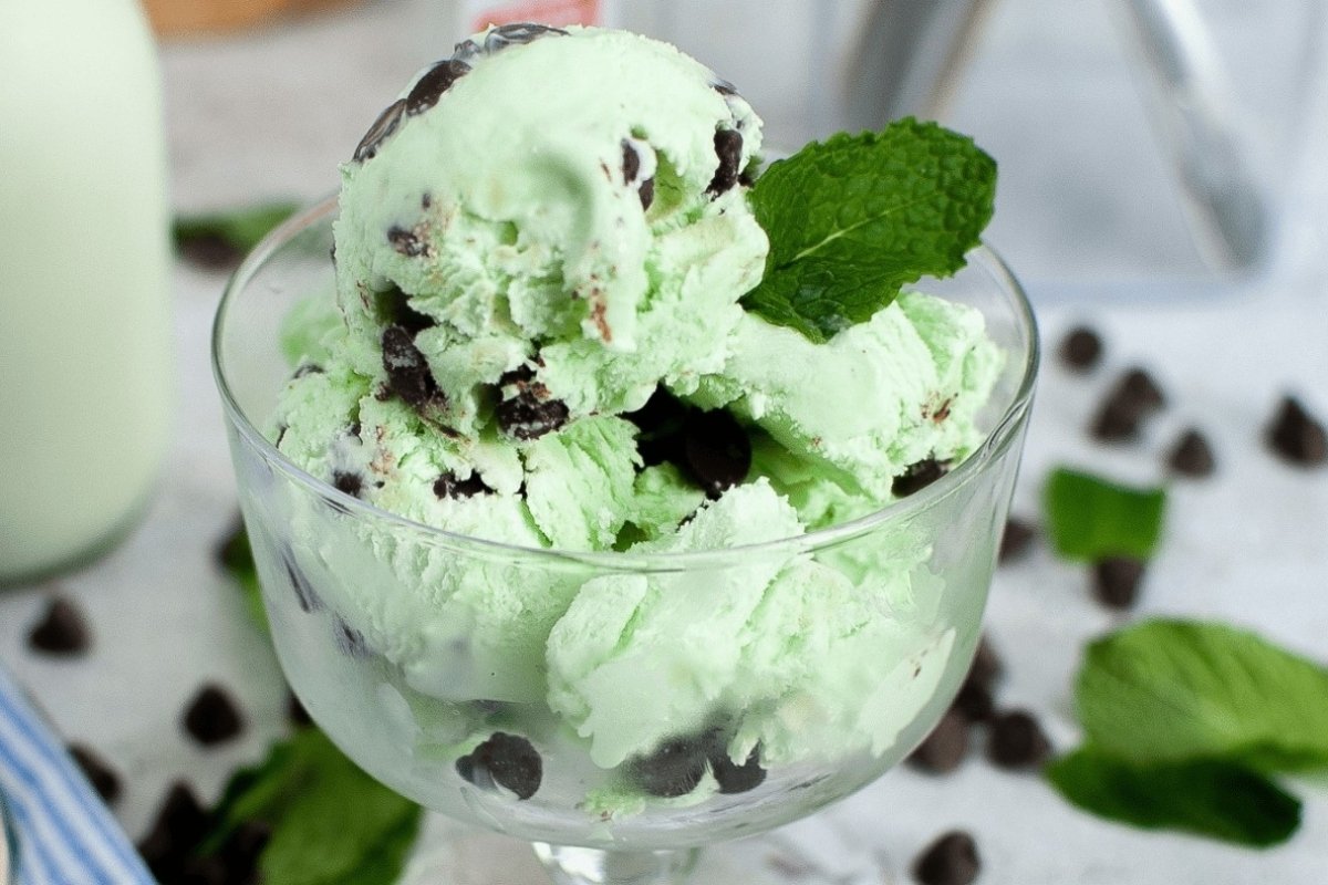 No Churn Mint Chocolate Chip Ice Cream