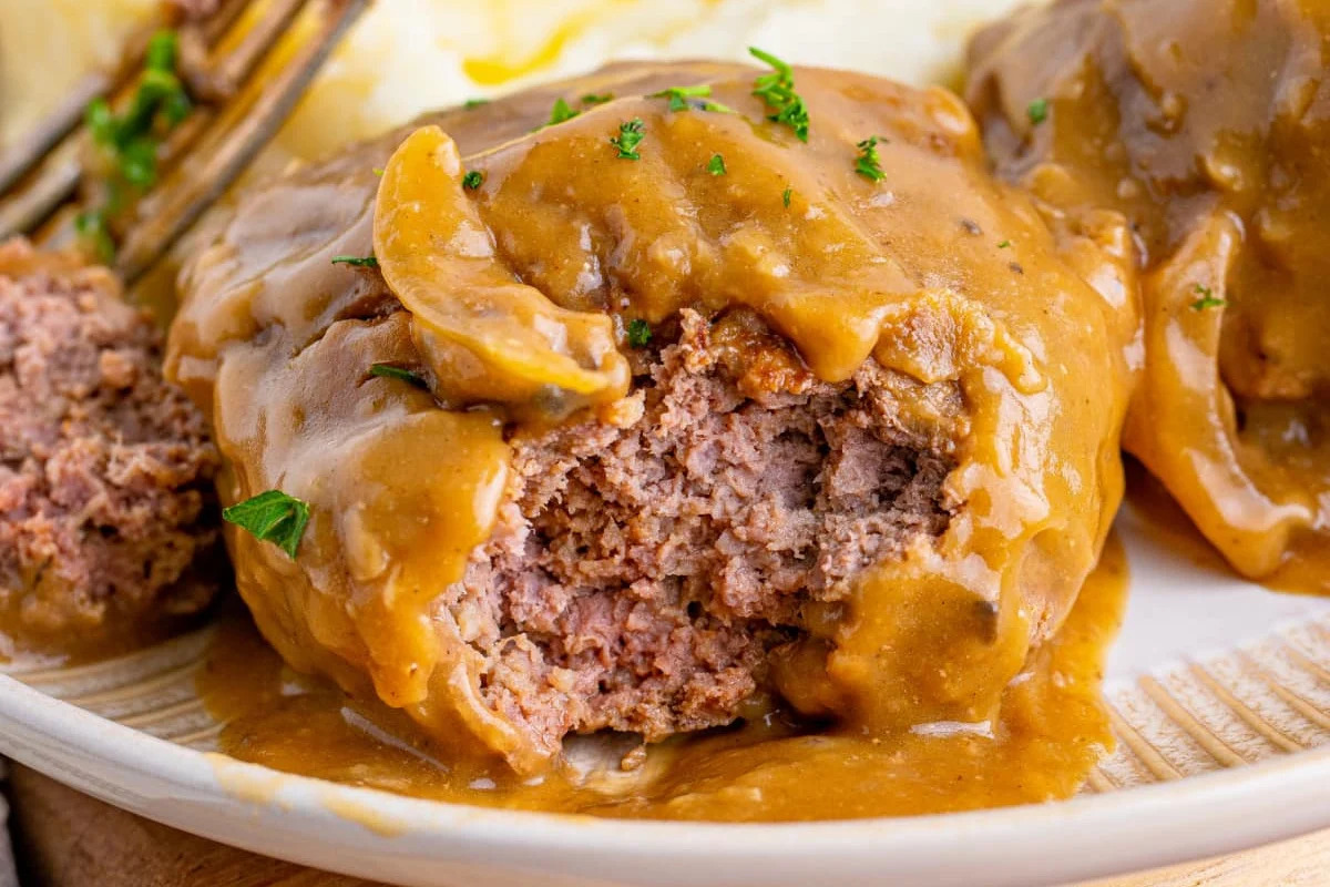 Old Fashioned Salisbury Steak With Onion Gravy.