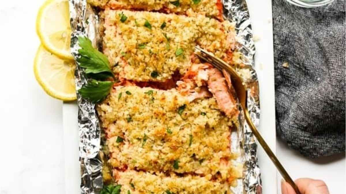 Panko Crusted Salmon.