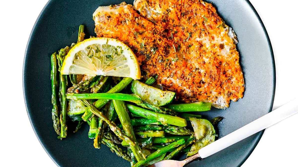 Parmesan Crusted Tilapia.