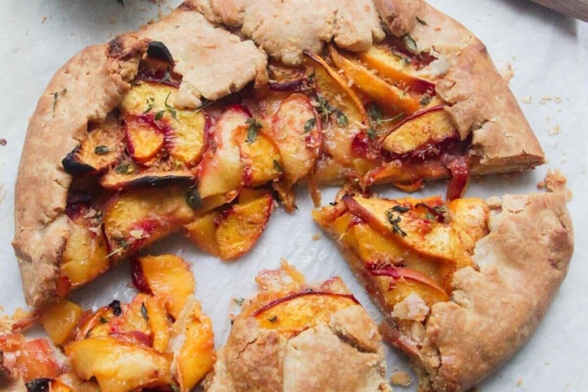 Peach Almond And Coconut Galette