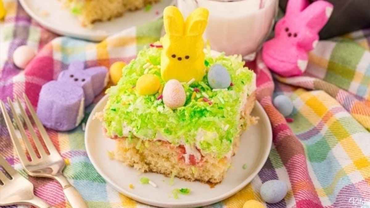 Peeps Poke Cake. 