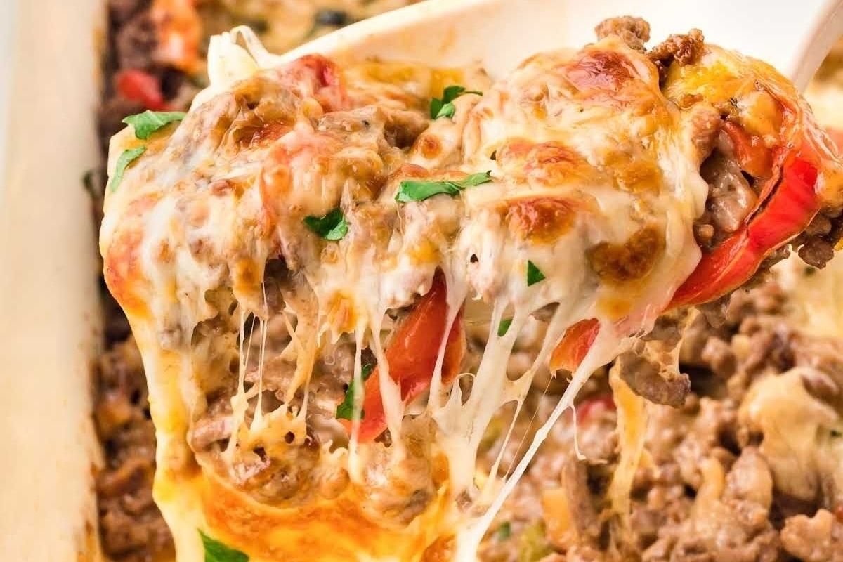 Philly Cheesesteak Casserole