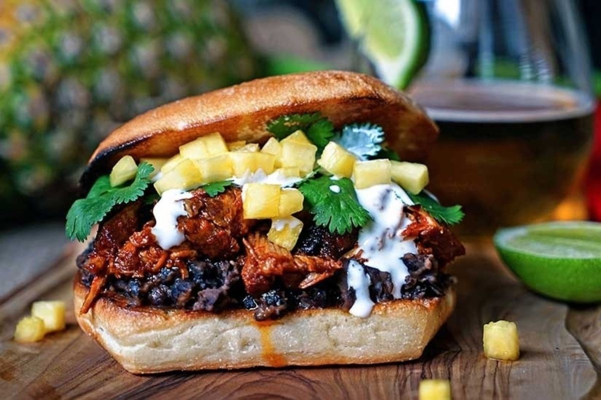 Pineapple Chile Pulled Pork Sandwiches