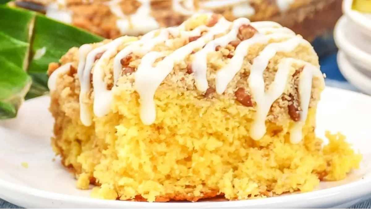 Pineapple Crumb Sheet Cake Recipe.