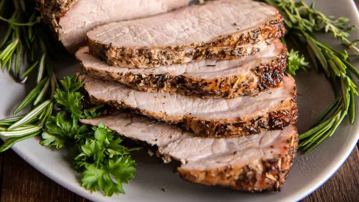 Pork Loin Roast with Gravy.